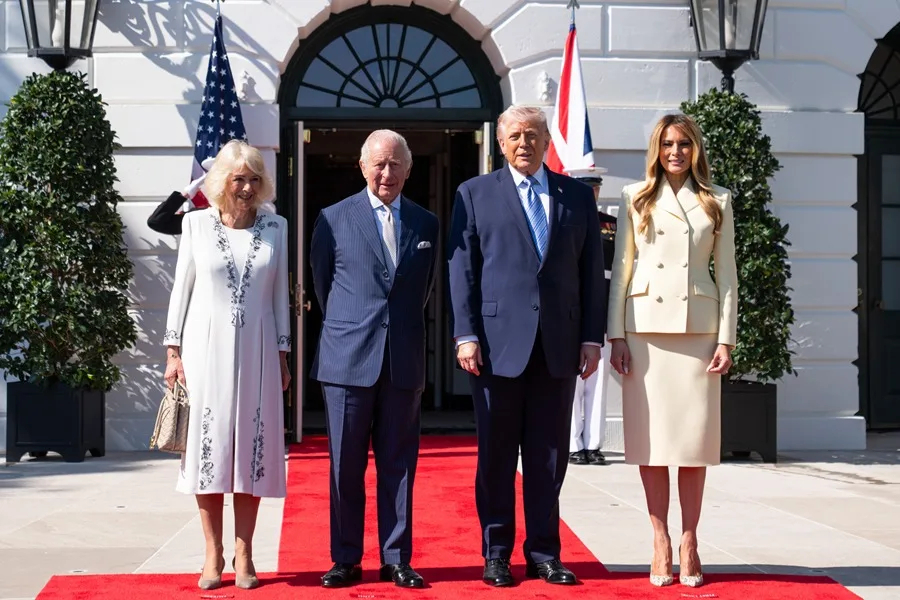 Trump recibe a Carlos III en Washington en visita oficial de cuatro días