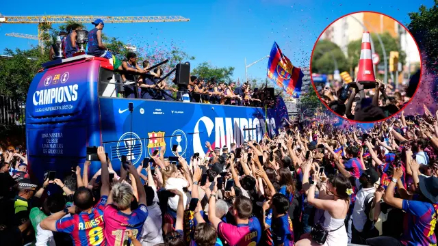 Mas de 700 mil personas celebraron el lunes la victoria del Barcelona FC donde se proclamaron campeones de la Liga Española