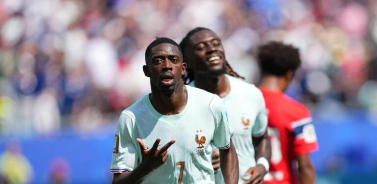 Dembélé estampa en el 1er tiempo y Francia vapulea 4-1 a Noruega