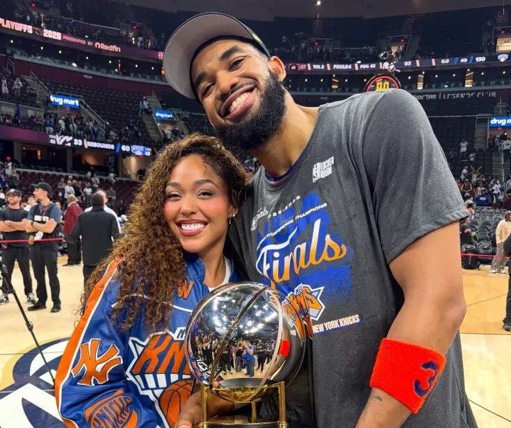 Novia de Karl-Anthony Towns, Jordyn Woods, no aprobó broma sobre renunciar al sexo rumbo al título de los Knicks