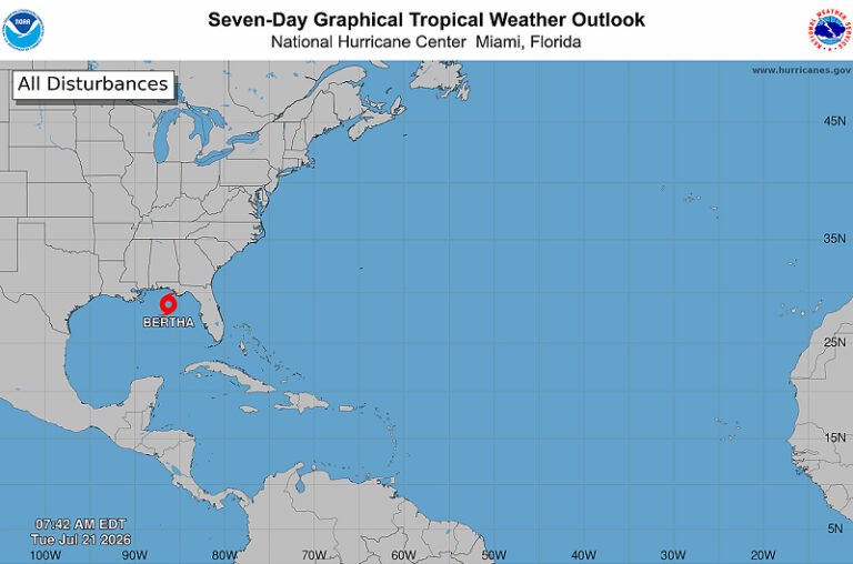 Aviso de tormenta tropical para la frontera de Alabama-Florida