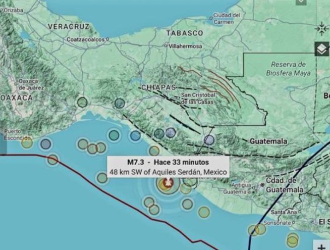 Sismo México Guatemala Activa Alerta Tsunami Costas De 7,4 De Para